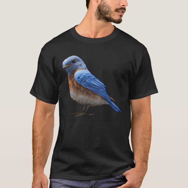 Cute Eastern Bluebird Sunset T Shirt (Framsida)