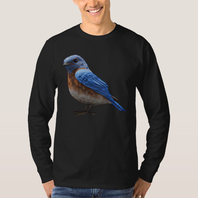 Cute Eastern Bluebird Sunset T Shirt (Framsida)