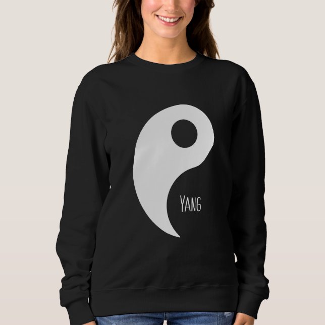 Cute Easy Par Matching Costume Yin Yang T Shirt (Framsida)