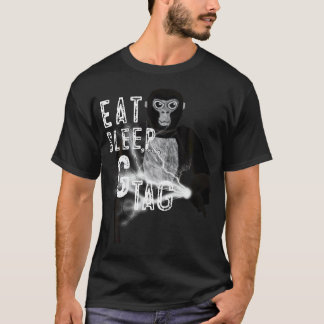 Cute Eat-viloläge Gorilla Monke-Märkre Vr Game-För T Shirt