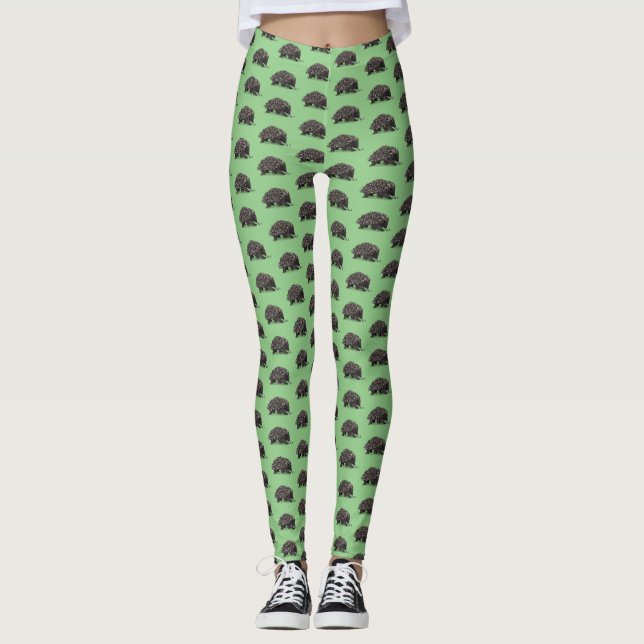 Cute echidna med illustration av biens tecknad leggings (Framsida)