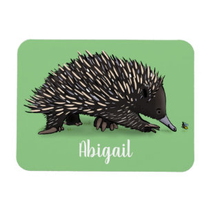 Cute echidna med illustration av biens tecknad magnet