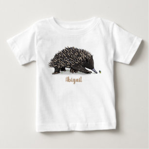 Cute echidna med illustration av biens tecknad t shirt