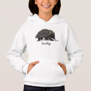 Cute echidna med illustration av biens tecknad t shirt