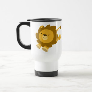 Cute Ecstatisk Tecknad Lejon dator Mugg