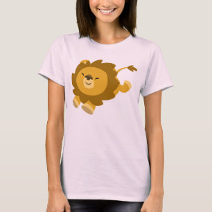 Cute Ecstatisk Tecknad Lejon Kvinnor T-Shirt