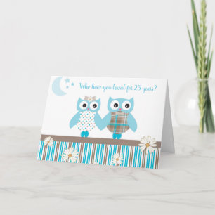 Cute Editable Uggla Kärlek Bröllop-årskort för Kort