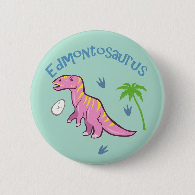 Cute Edmontosaurus Knapp (Framsida)