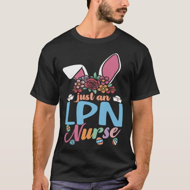 Cute Eggcellent LPN Nurse Easter Bunny Ears Nurse  T Shirt (Framsida)