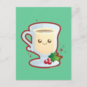 Cute Eggnog Vykort