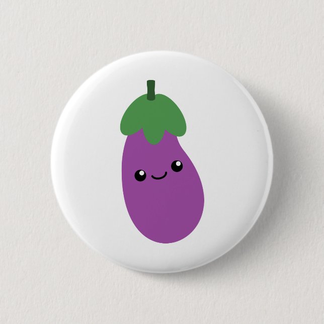 Cute Eggplant Knapp (Framsida)