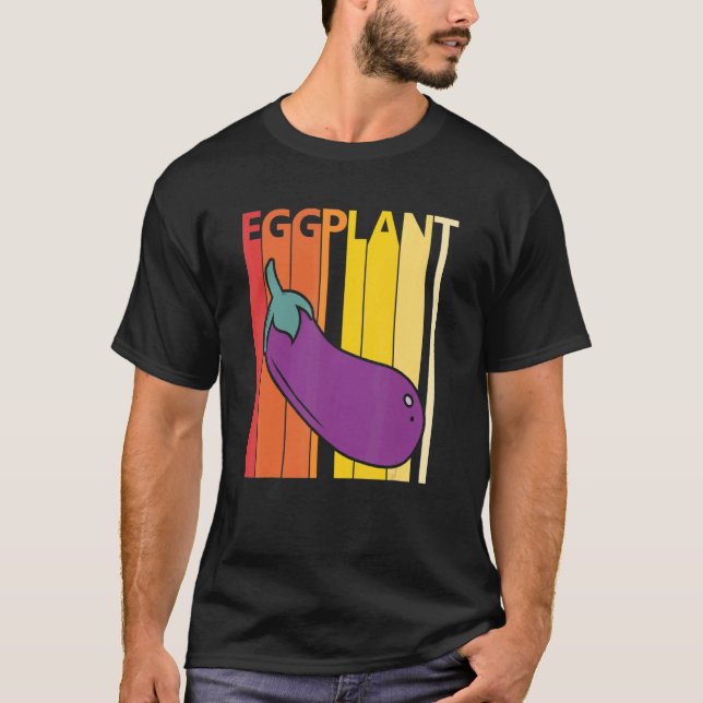 Cute Eggplant T Shirt (Framsida)