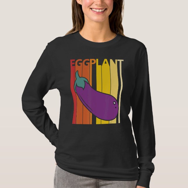 Cute Eggplant T Shirt (Framsida)