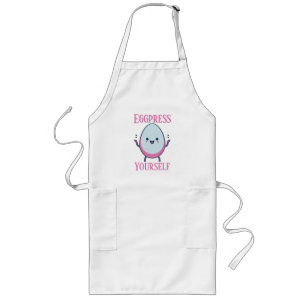 Cute "Eggpress Yourself"-lustig kokning Långt Förkläde