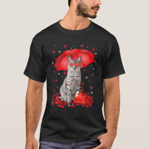 Cute Egyptian Mau Hund Valentine Umbrella Heart Ki T Shirt