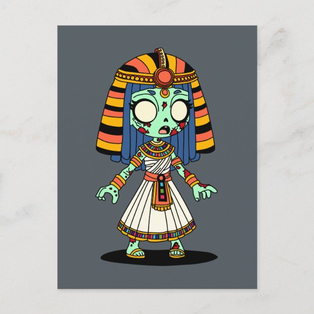 Cute Egyptian Zombie Vykort (Framsida)
