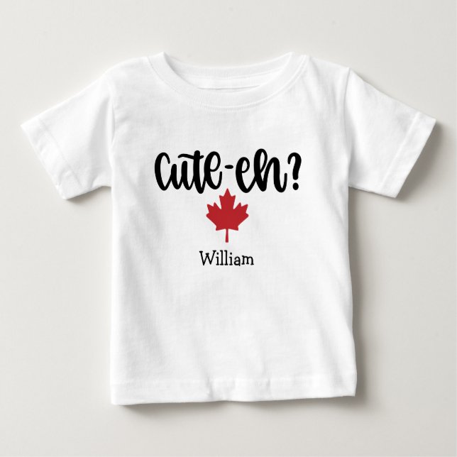 Cute-eh Canadian Funny T Shirt (Framsida)