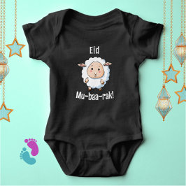 Cute ’Eid Mubarak’ Sheep Funny Baby Bodykostym T Shirt