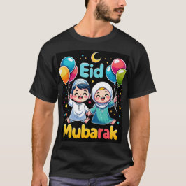 Cute Eid Mubarak Tecknad Kids Manar Tshirt T Shirt