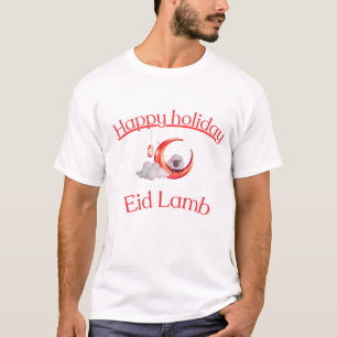 Cute Eid Sheet on Crescent with Lantern Glow T Shirt