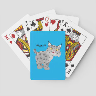Cute elak bobcat lynx-tecknad casinokort