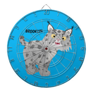 Cute elak bobcat lynx-tecknad darttavla