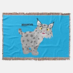 Cute elak bobcat lynx-tecknad filt
