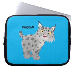 Cute elak bobcat lynx-tecknad laptop fodral