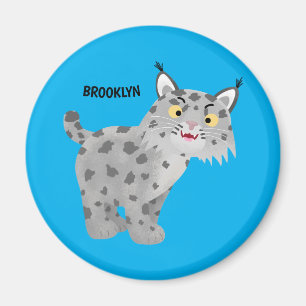 Cute elak bobcat lynx-tecknad magnet