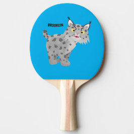 Cute elak bobcat lynx-tecknad pingisracket