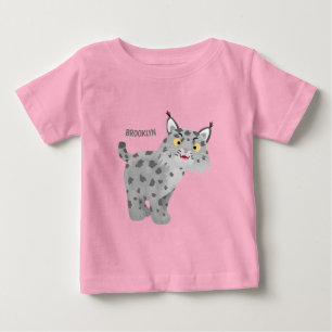 Cute elak bobcat lynx-tecknad t shirt