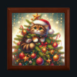 Cute, eländig katt i Julgran Minnesask<br><div class="desc">.</div>