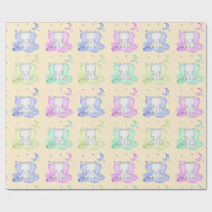 Cute elefant, sömlös mönster presentpapper