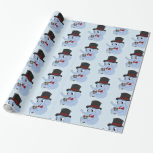 Cute elefant-tecknad som omsluter papper presentpapper