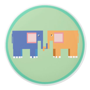 Cute elefant-vänner knopp