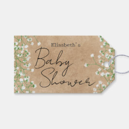 Cute Elegant Baby's Bandeand Blommigt Boho Baby Sh Presentetikett