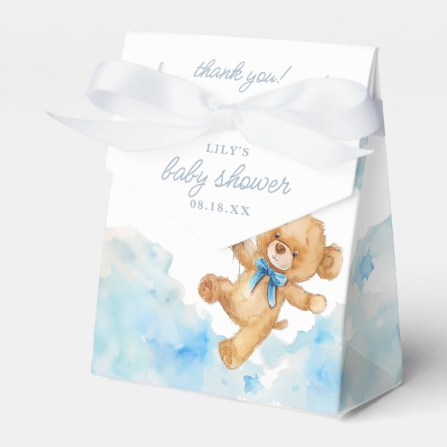 Cute Elegant Barly Wait Blue Boy Baby Shower Presentaskar (Framsidan Sidan)