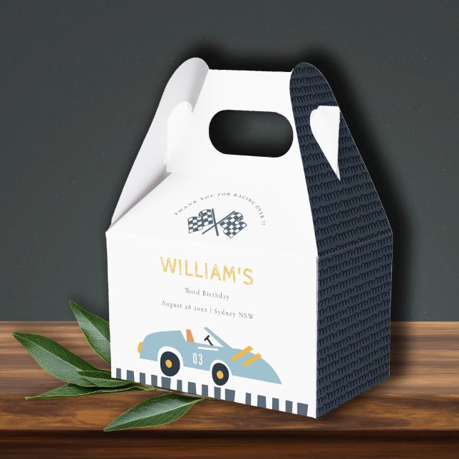 Cute Elegant Blue Tävling Car Kids oavsett ålder Presentaskar (Skapare uppladdad)