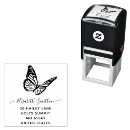 Cute Elegant Butterfly Animal Personal Stals Självfärgande Stämpel