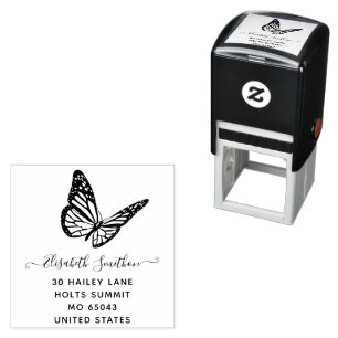 Cute Elegant Butterfly Animal Personal Stals Självfärgande Stämpel