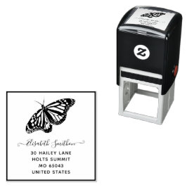 Cute Elegant Butterfly Animal Personal Stals Självfärgande Stämpel