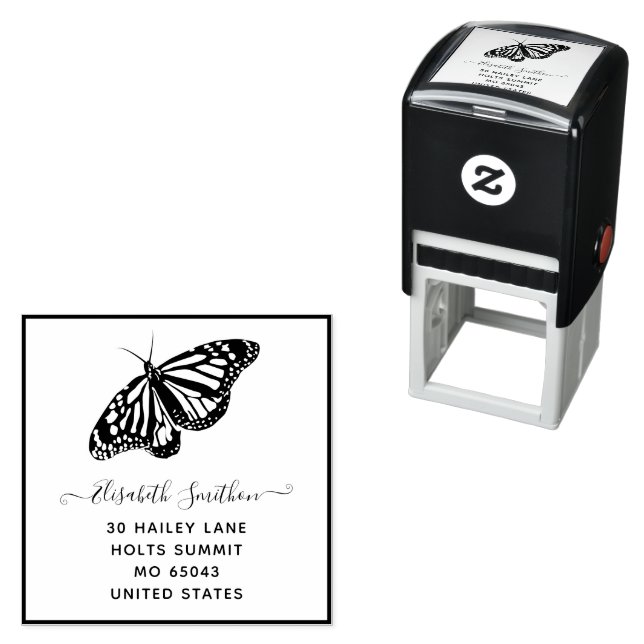 Cute Elegant Butterfly Animal Personal Stals Självfärgande Stämpel (In Situ)