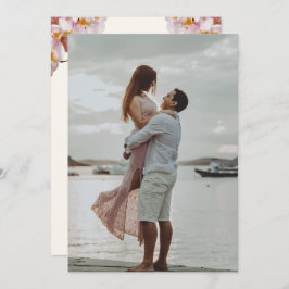 Cute Elegant Cream Fotobröllop - inbjudan