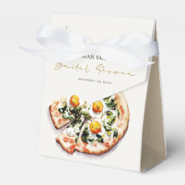 Cute Elegant Egg Basil Pizza Möhippa Party Presentaskar