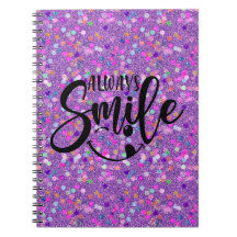 Cute Elegant Glitter alltid Smile Typografi