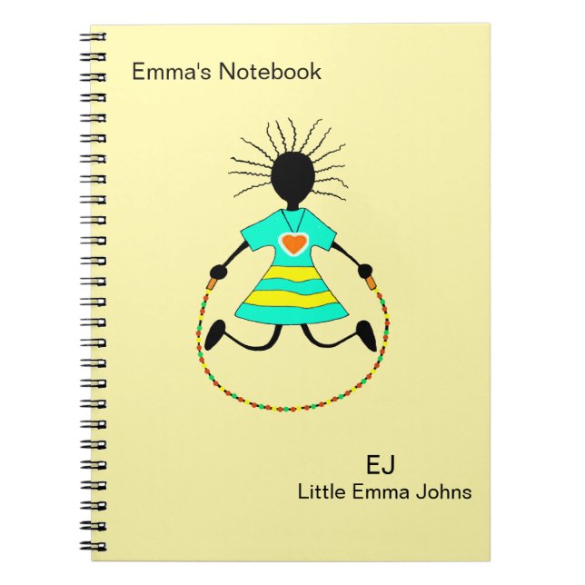 Cute, Elegant, Hoppa över och Skutt Anteckningsbok (Framsidan)