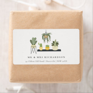Cute Elegant-krydda läderväxter Adress Fraktsedel