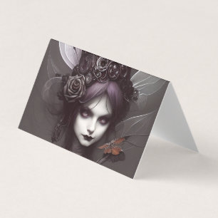 Cute Elegant Little Gothic Witch Fae Fe Artwork Visitkort