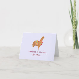 Cute Elegant Llama Alpaca Hand-Illustrated Animal Tack Kort