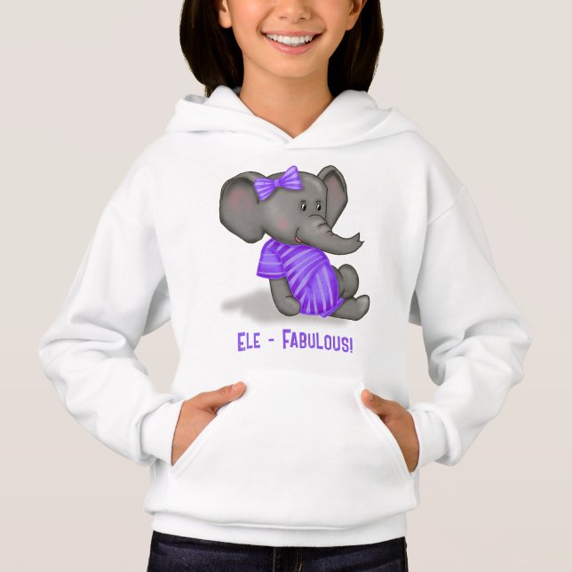 Cute Elegant och Fabulous Baby Elephant T Shirt (Framsida)